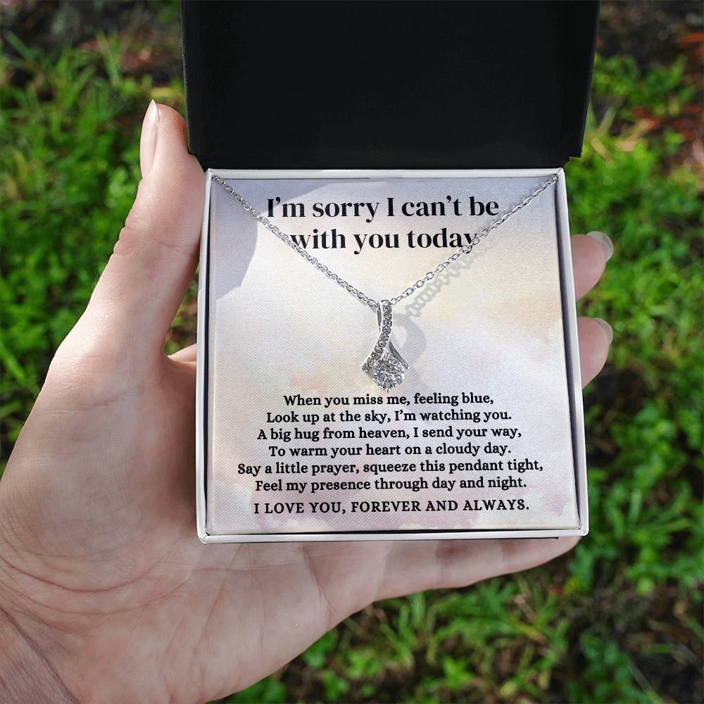 A Big Hug From Heaven Memorial Condolence Gift, Alluring Beauty Necklace