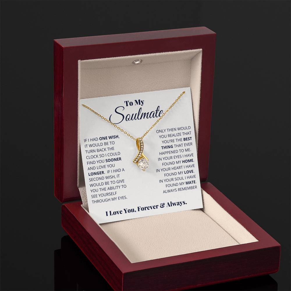 Gift for Soulmate, If I Had One Wish, Alluring Beauty Pendant Necklace