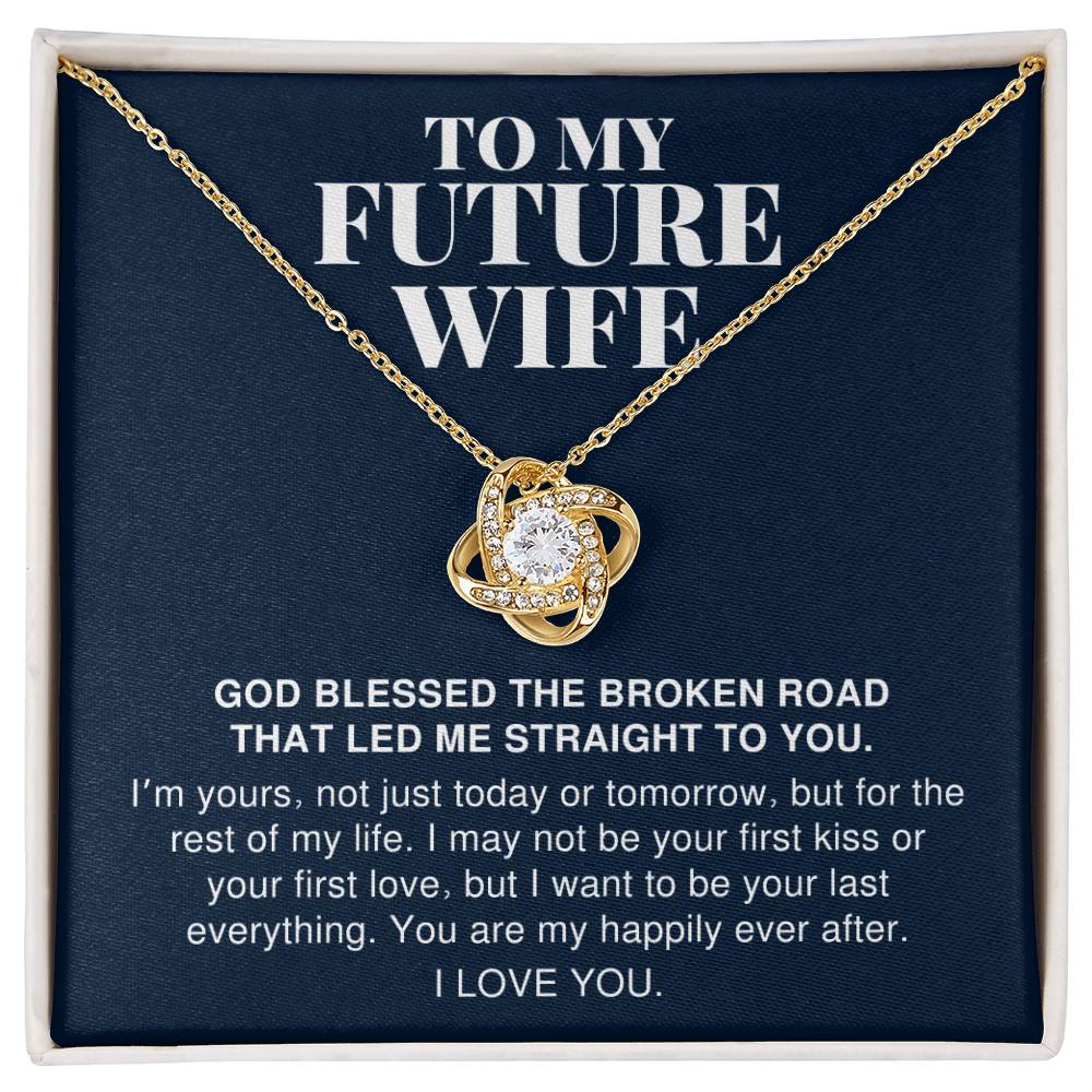 To My Future Wife Gift, I'm Yours Romantic Love Knot Necklace