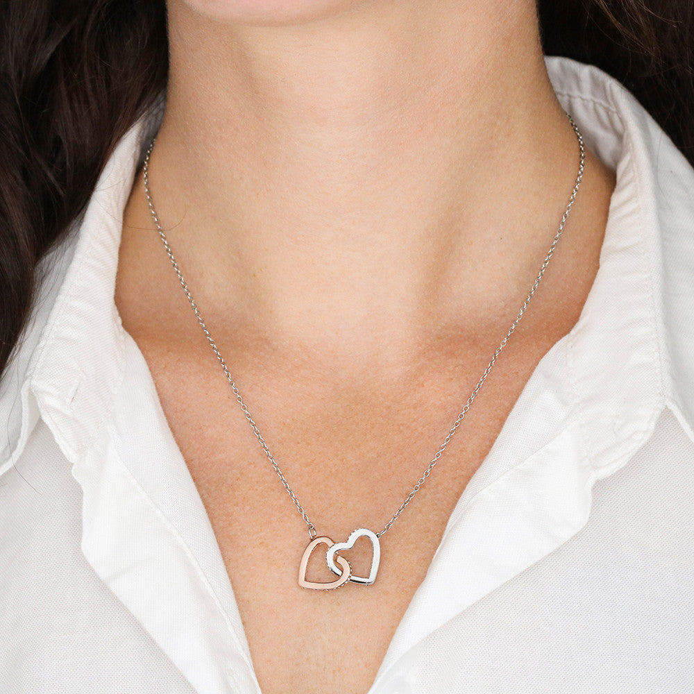 Gift For Granddaughter, I Closed My Eyes for a Moment, Interlock Heart Pendant Necklace