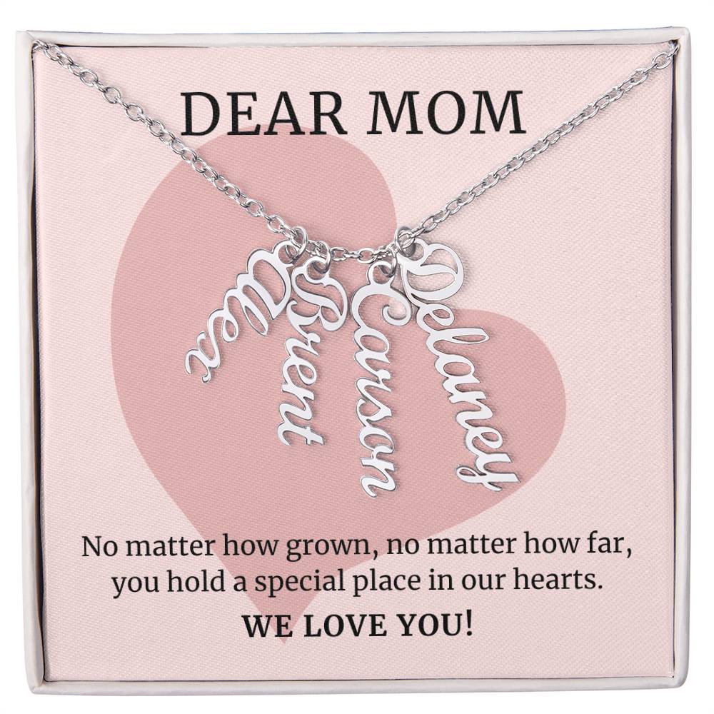 No Matter How Grown, Mom Gift Custom Multi Children Name Necklace