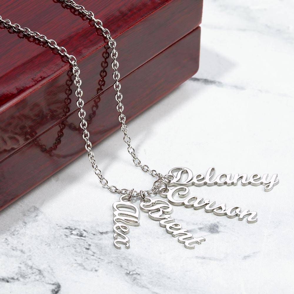 Grandma And Grandchildren, Forever Connected, Custom Multi Grandchildren Name Necklace