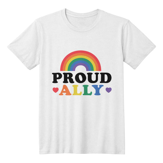 Proud Ally Rainbow LGBTQ Gay Pride Unisex T Shirt