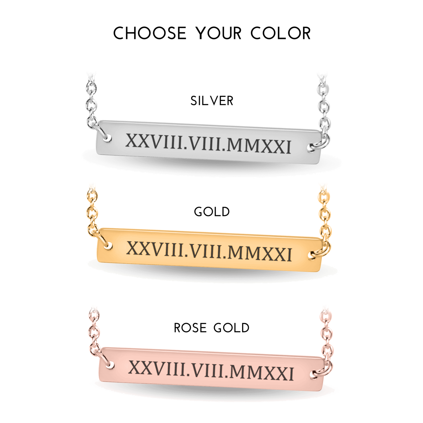 To My Girlfriend Gift, Promise Necklace Coordinates Numbers Horizontal Bar Necklace