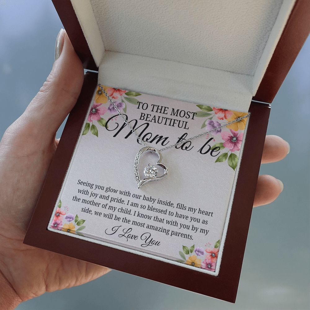 To Pregnant Wife First Mother's Day Gift From Husband, Mom to be Necklace