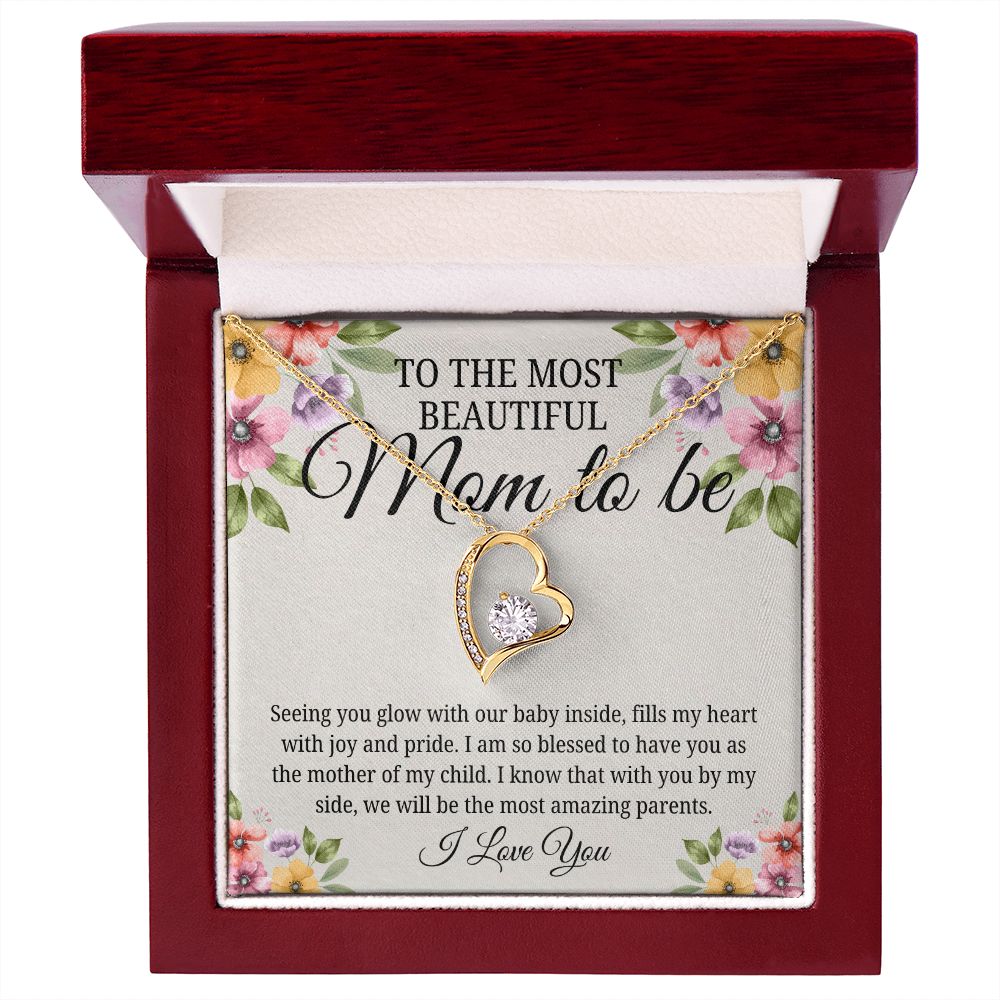 To Pregnant Wife First Mother's Day Gift From Husband, Mom to be Necklace