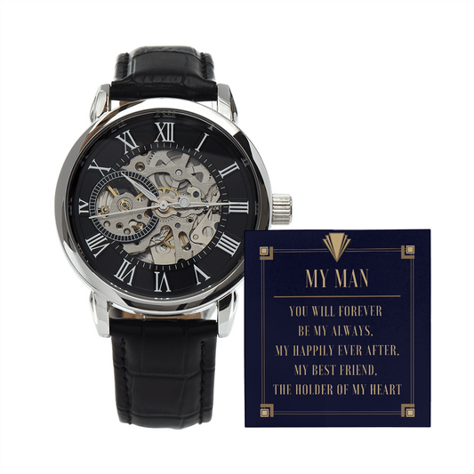 You Will Forever be My Always, For my Husband or Boyfriend Men Openwork Watch