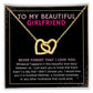To My Beautiful Girlfriend Gift I Would Love You in a Hundred Lifetimes Interlock Heart Necklace