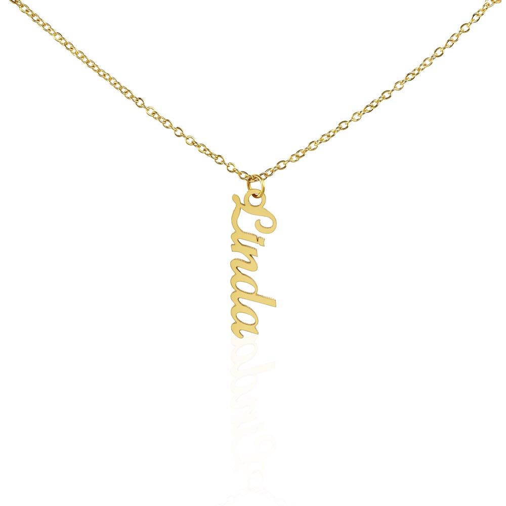 Custom Personalized Vertical Name Necklace, Jewelry Gifts For Her