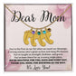 To Mom Gift From Kids, We Love You Custom Baby Feet Necklace with Birthstone
