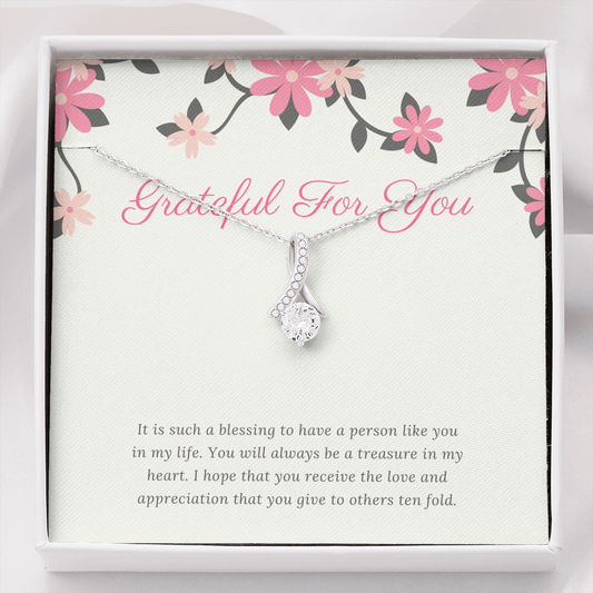 Grateful For You Thank You Necklace