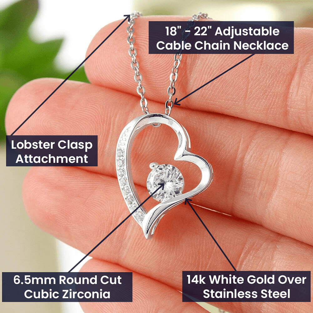 Now and Forever Love Open Heart Necklace to Marvelous Wife