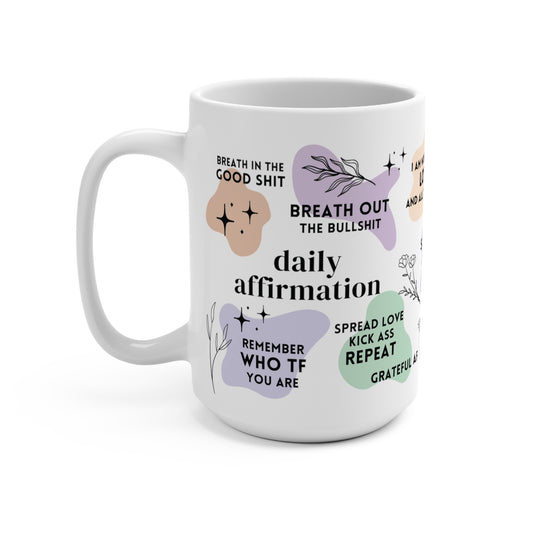 Swear Words Affirmations Tumbler Motivational Self Love Gift Coffee Mug 15oz