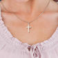 Gift For Granddaughter, Confirmation or Baptism Journey With God Stainless Steel Cross Necklace
