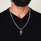 To My Man Gift, The Memories We've Made, Cross Pendant Cuban Chain Men Necklace