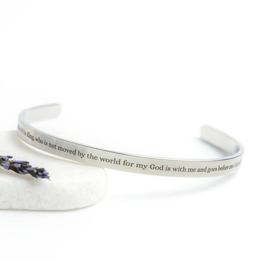 Daughter of the King Lasered Cross Cuff Bracelet