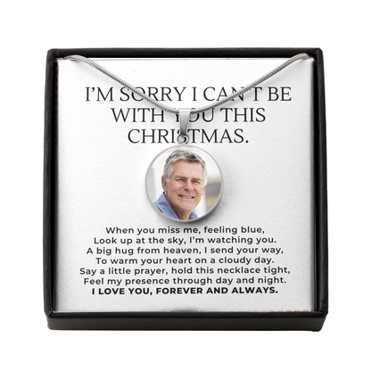 Heaven Sent A Hug This Christmas Custom Photo Necklace