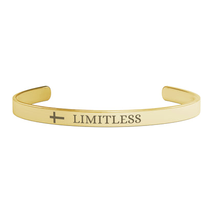 Limitless Cross Cuff Bracelet, You are Braver Than You Believe, Christian Jewelry Gift For Her
