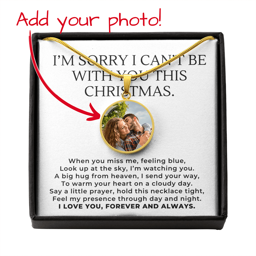 Heaven Sent A Hug This Christmas Custom Photo Necklace