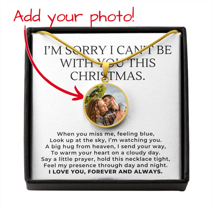 Heaven Sent A Hug This Christmas Custom Photo Necklace