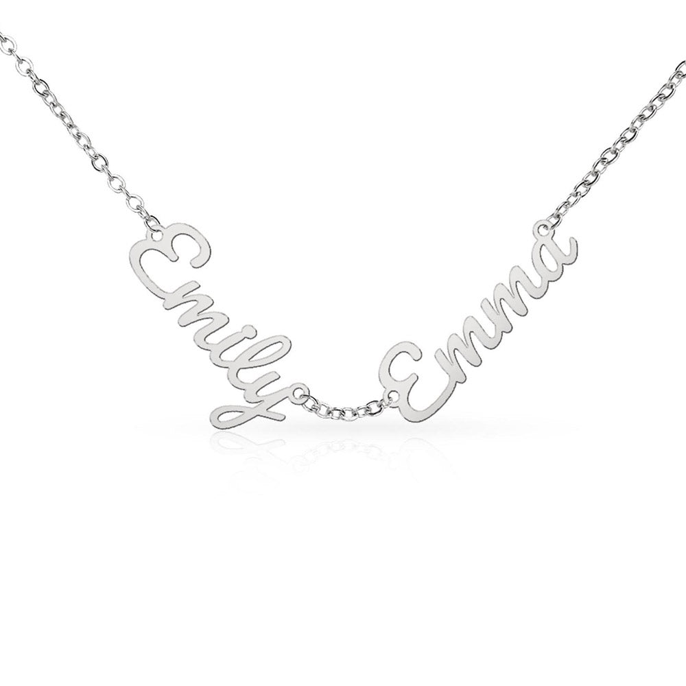 Two or Three Names, Twin Gift, Custom Name Necklace