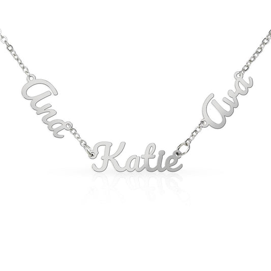 Two or Three Names, Twin Gift, Custom Name Necklace
