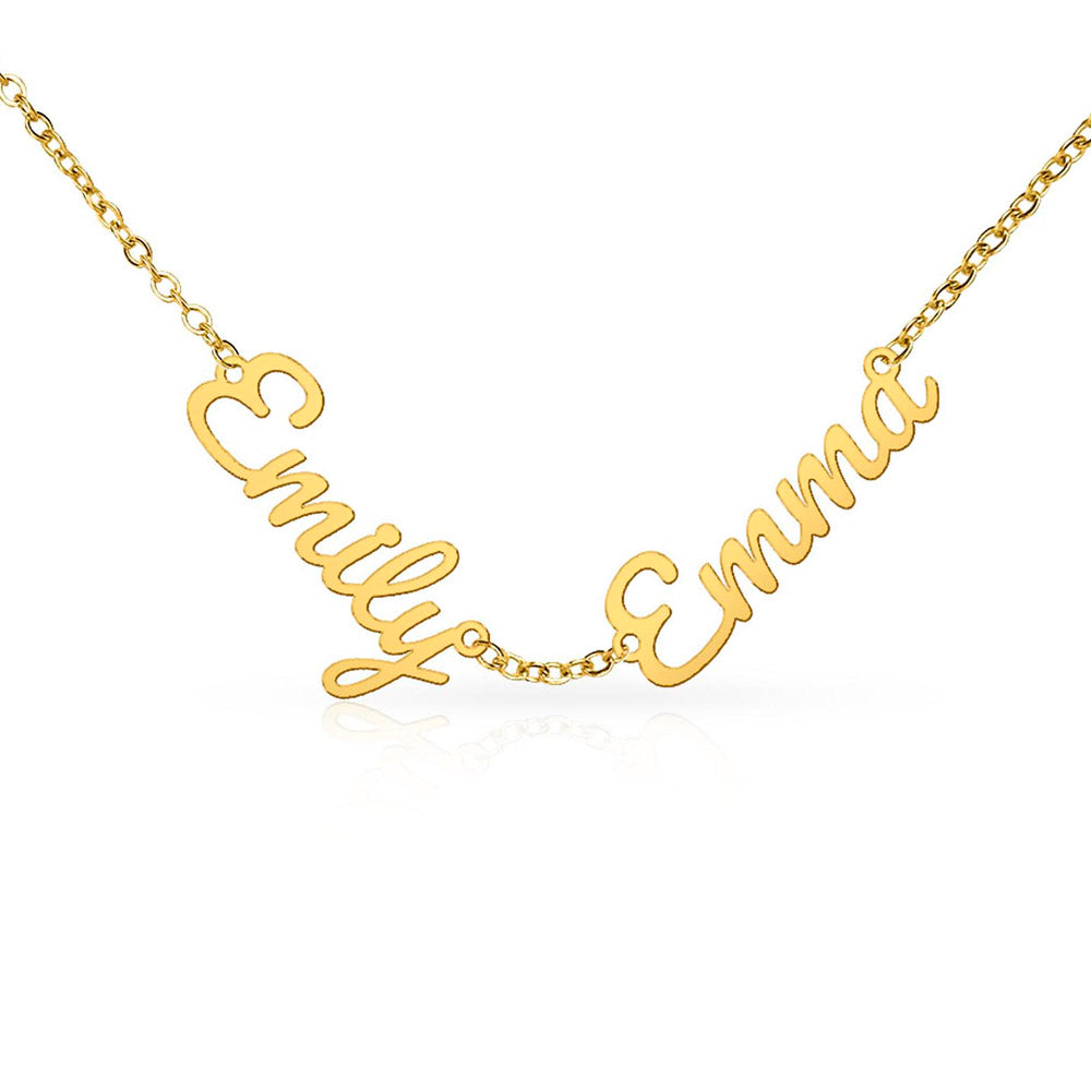 Two or Three Names, Twin Gift, Custom Name Necklace