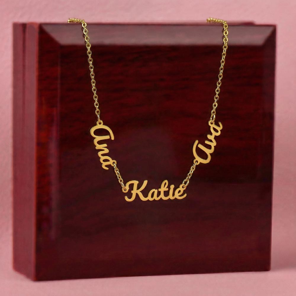 Two or Three Names, Twin Gift, Custom Name Necklace