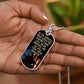 In The Darkest Hour Patriotic Dog Tag Gift Necklace