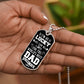 The World's Best Dad Belongs to Me, To Dad Gift Dog Tag Necklace For Father's Day
