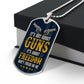 It's About Freedom, Don't Tread On Me, Dog Tag Necklace Gift