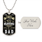 Being a Dad, Hunter Theme Dog Tag Necklace Gift For Father's Day
