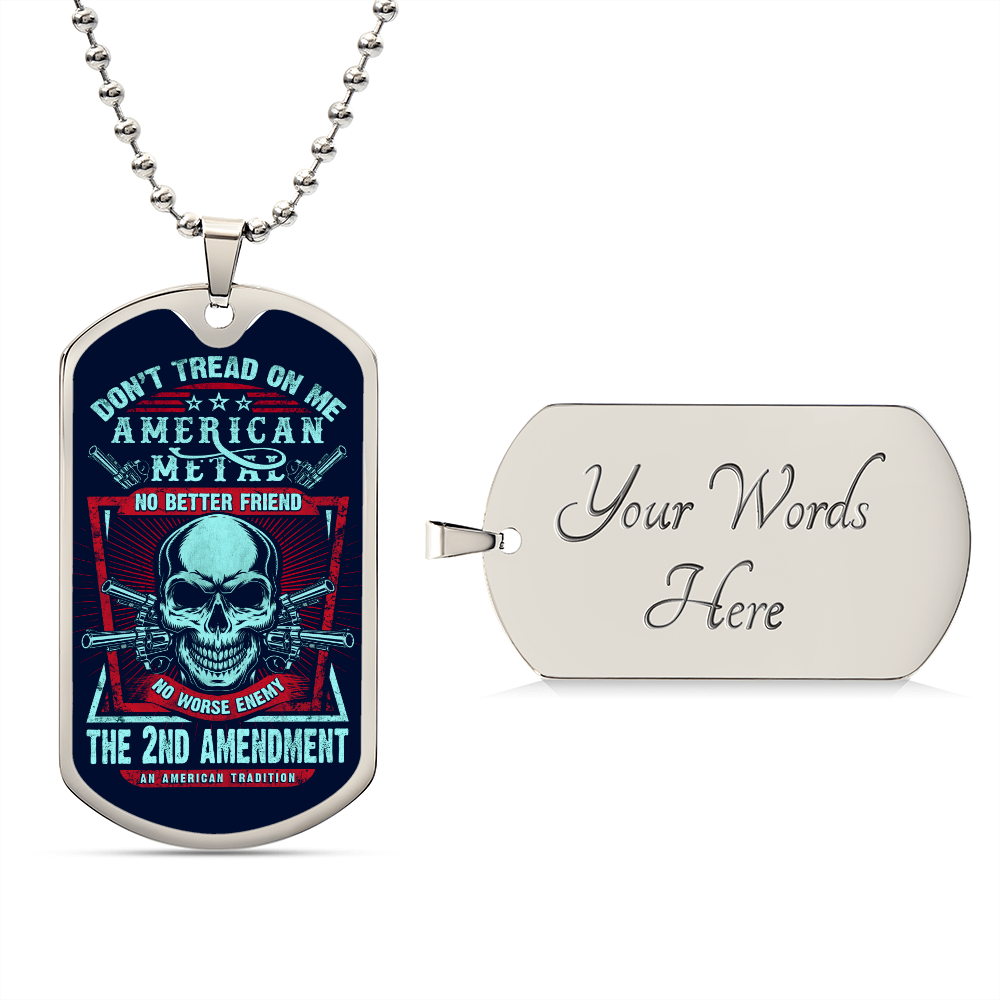 No Better Friend The 2nd Amendment Dog Tag Necklace Gift