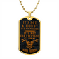 Born To Ride Motorcyclist Gift Dog Tag Necklace For Men