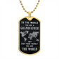 To the World You Are a Grandfather, Dog Tag Necklace Gift For Father's Day