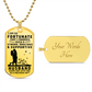 Strong, Gracious, Supportive Husband, Dog Tag Necklace Gift From Wife