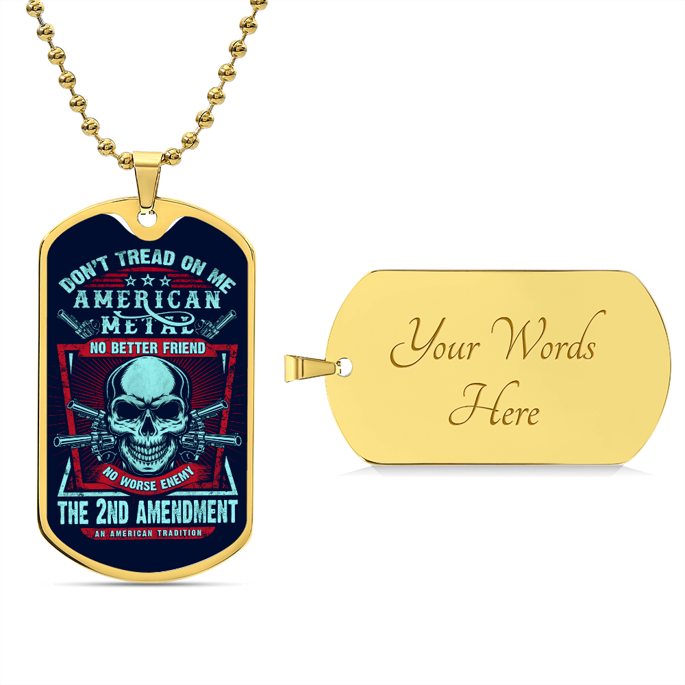 No Better Friend The 2nd Amendment Dog Tag Necklace Gift