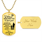 Never Forget That I Love You To Dad From Daughter Dog Tag Necklace Gift For Father's Day