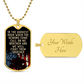 In The Darkest Hour Patriotic Dog Tag Gift Necklace