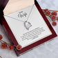 To My Wife Gift, Once in a Lifetime, Round CZ Forever Love Necklace