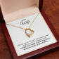 To My Wife Gift, Life Led Me to You, Round CZ Forever Love Necklace