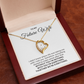 To My Future Wife Gift, For Fiancee Round CZ Forever Love Necklace