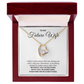 To My Future Wife Gift, For Fiancee Round CZ Forever Love Necklace