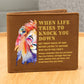 To Son Gift or Grandson Gift, Inspirational Graphic Leather Wallet, Watercolor Lion Head