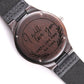 I Will Love You Until The End Of Time Engraved Wooden Watch Gift For Him