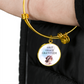 Grit, Grace, Gratitude, Positive Affirmation Engravable Charm Bangle