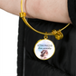 Stronger Than Yesterday, Positive Affirmation Engravable Charm Bangle