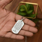 There's Not Another Man Who Could Ever Take Your Place, To Dad Gift Engraved Dog Tag Necklace For Father's Day