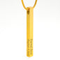 Custom Engraved 4-Sided Stick Bar Necklace