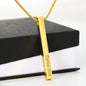 Custom Engraved 4-Sided Stick Bar Necklace